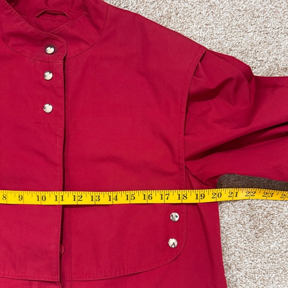Vintage Petite Mademoiselle Red Trench Coat Made in W. Germany Nino-Flex Size S - Picture 15 of 16